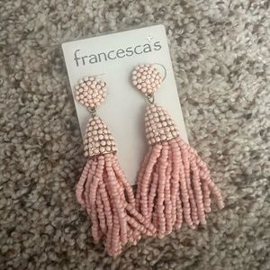 NWT pink tassel earrings
